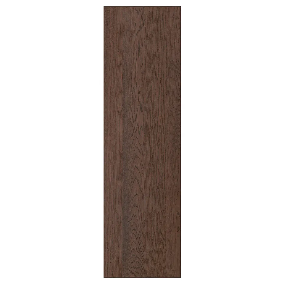 SINARP dark wood cabinet door. Rectangle shaped, oak veneer with solid wood edge. Timeless modern design.