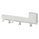 ALTARLIDEN hook rack, with storage/white, Depth 6.8 x Height 13 x Width 36.5 cm