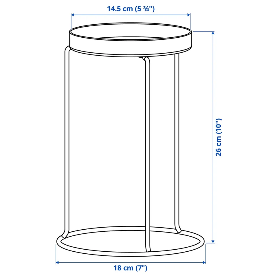 LÅNGNÄBB Plant stand, in/outdoor/white, 26 cm