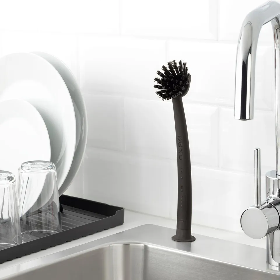 RINNIG Dish-washing brush, grey