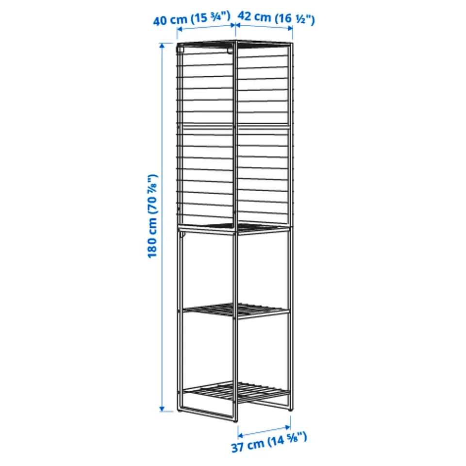 Illustration with measurements for the product: JOSTEIN.