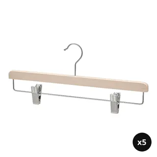 BUMERANG set: skirt hanger x5, natural, Width 36 cm