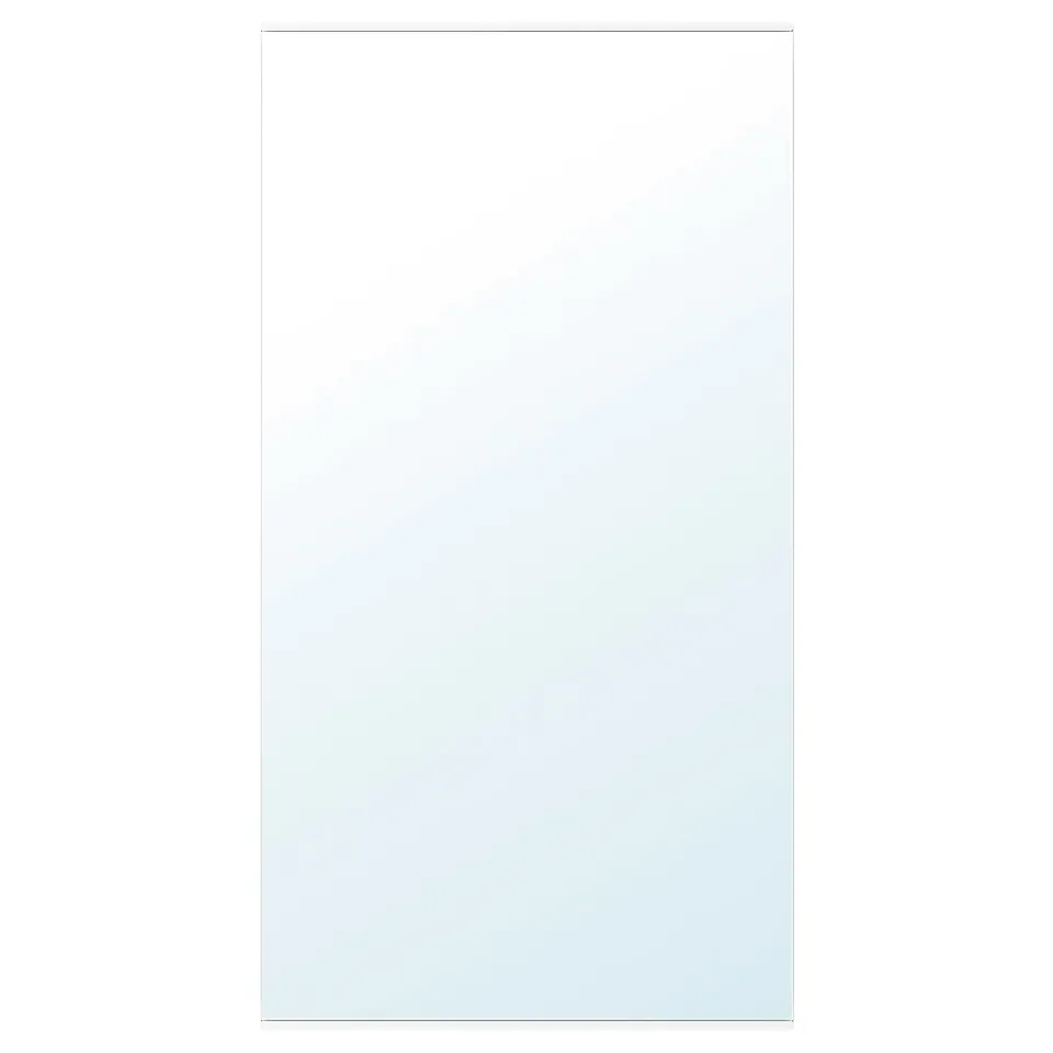 Whitespace rectangle. ENHET mirror in white, clear glass. Modern, simple design.