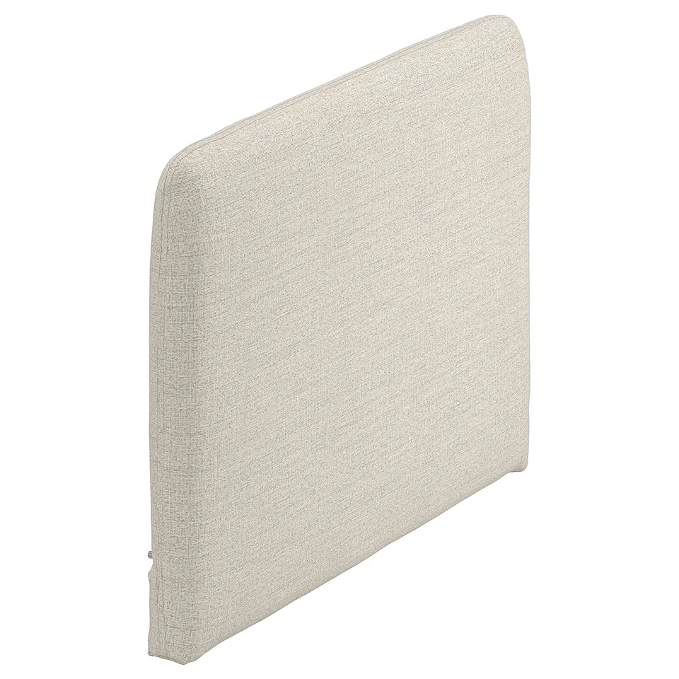 Beige SÖDERHAMN cushion, square with rounded edges, recycled polyester, removable, machine-washable.