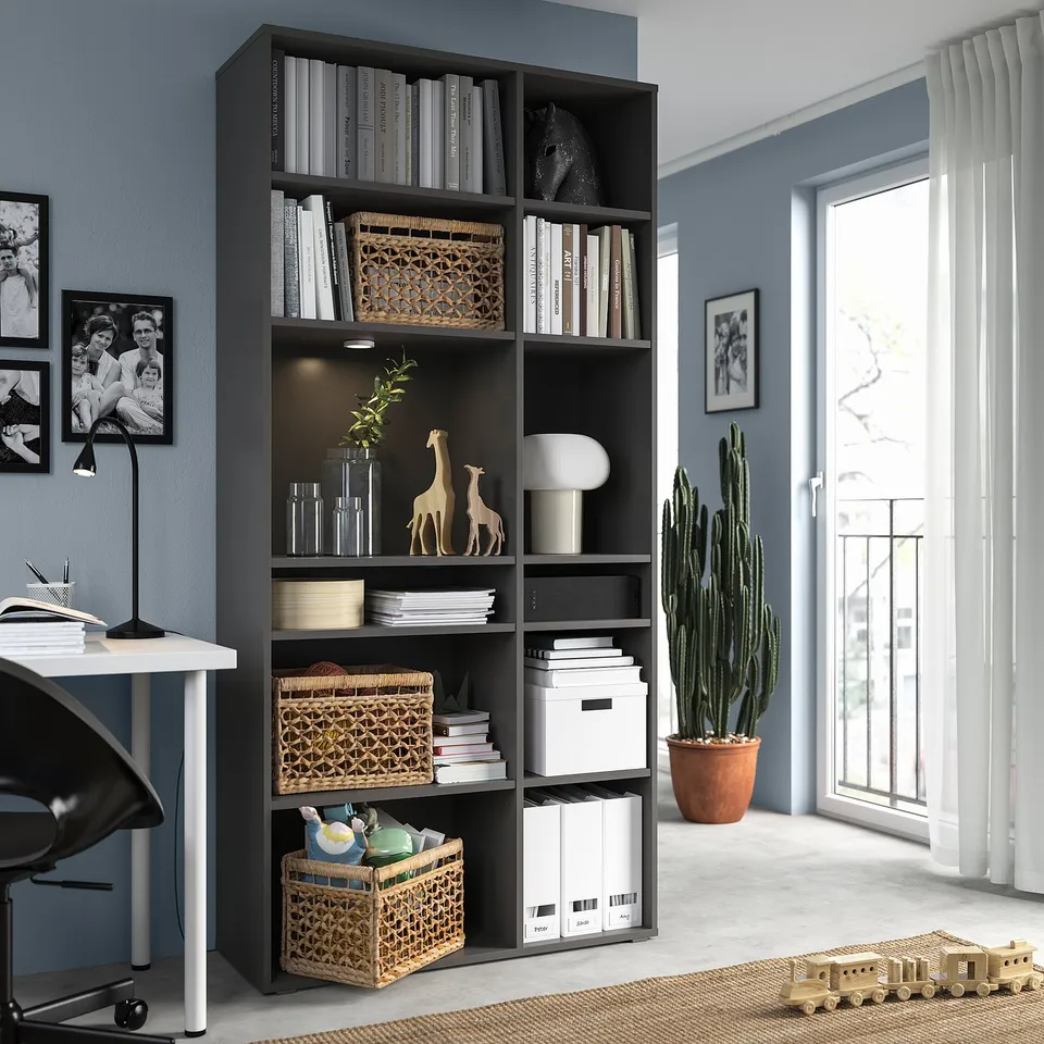 part: VIHALS shelving unit with 10 shelves
