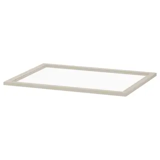 KOMPLEMENT glass shelf, grey-beige, 75x58 cm