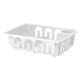 FLUNDRA dish drainer, white, Length 46 x Width 36 x Height 12 cm