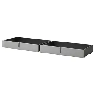 GLADSTAD upholstered bed storage box, Kabusa light grey, 200 cm