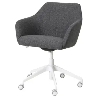 TOSSBERG / LÅNGFJÄLL conference chair, Gunnared dark grey/white, Width 68 x Depth 68 cm