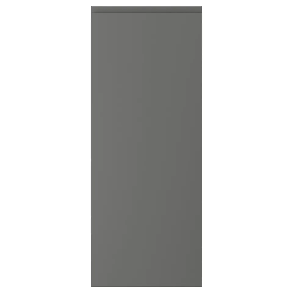 VOXTORP dark grey kitchen cabinet with sleek design and integrated handles.