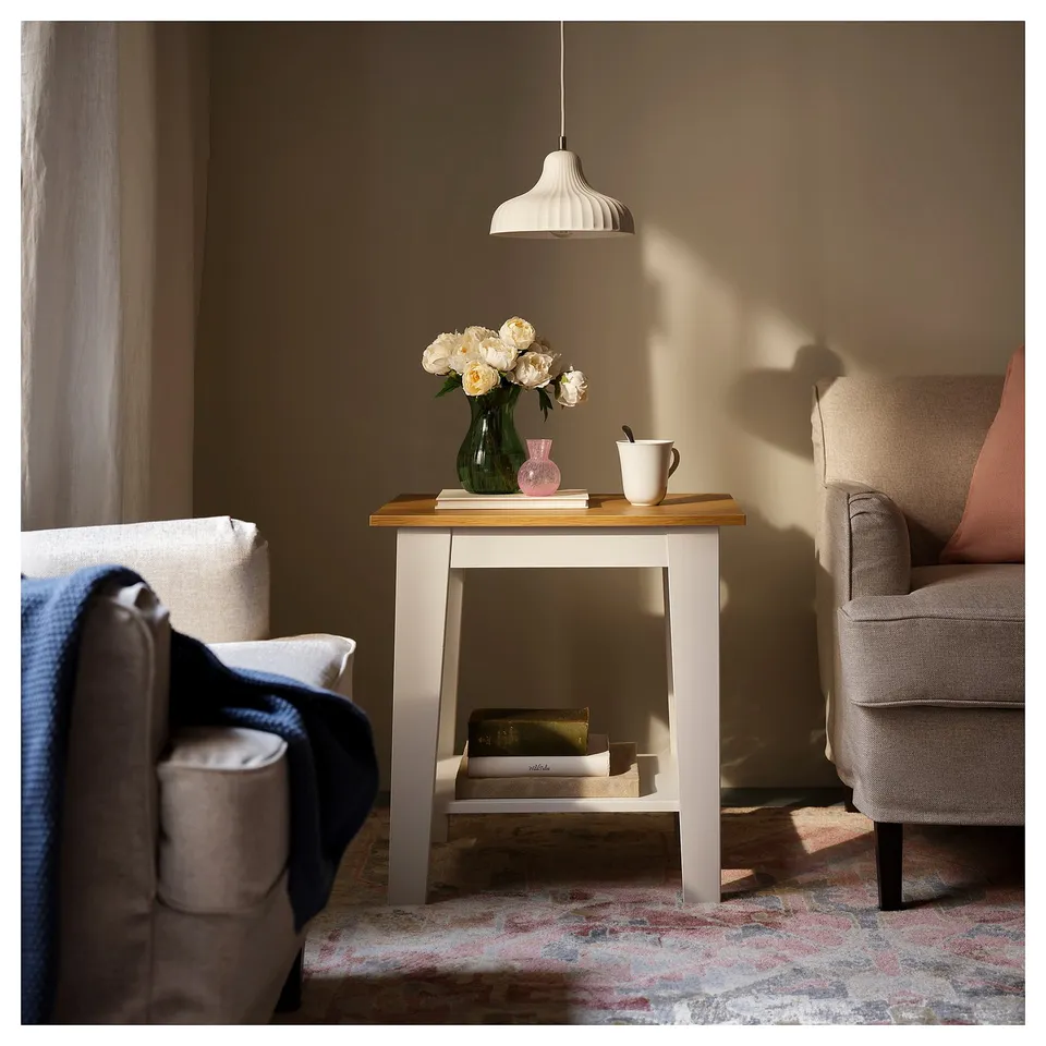 SKIVTOFS Pendant lamp, off-white/ceramic, 24 cm