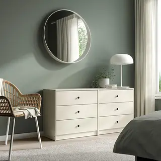 GURSKEN set: chest of 3 drawers x2, light beige, 69x67 cm
