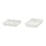 UPPDATERA set: cutlery tray + utensil tray, white, 32x31 cm