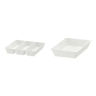 UPPDATERA set: cutlery tray + utensil tray, white, 32x31 cm