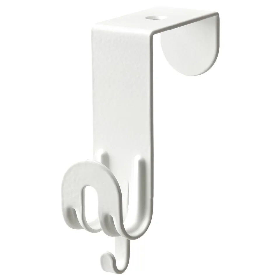 A white SEKINER over-door hook organiser, featuring a rectangular base with two hooks.