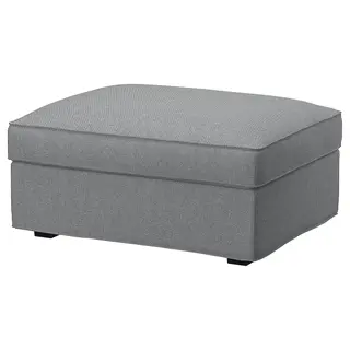 KIVIK cover for footstool with storage, Tibbleby beige/grey