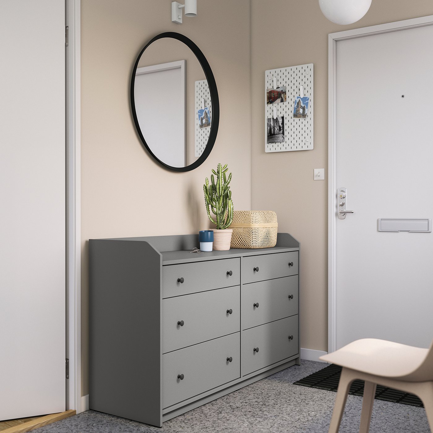 part: HAUGA chest of 6 drawers
