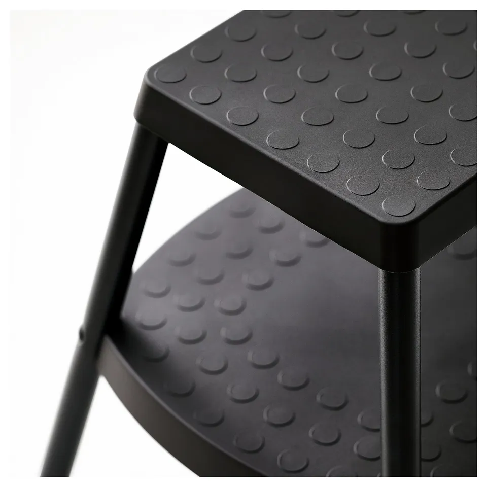 HADDARP Step stool, 4-way black-grey