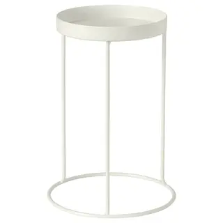 LÅNGNÄBB plant stand, in/outdoor/white, 26 cm