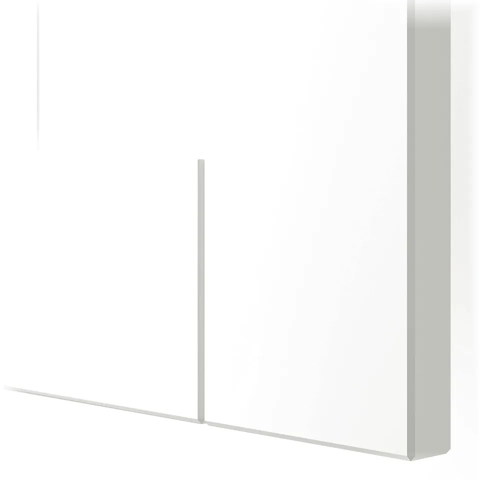 White PAX wardrobe with sleek, modern design, smooth edges, and clean lines.