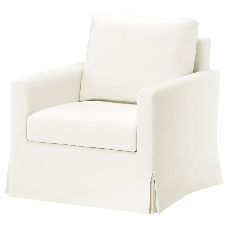 SALTSJÖBADEN Cover for rocking/swivel armchair, Blekinge white