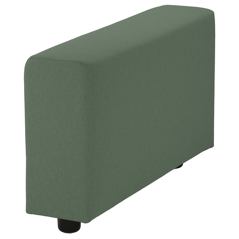 VIMLE Cover for armrest, wide/Knäbäck grey-green