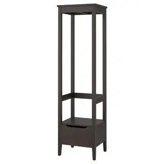 IDANÄS open wardrobe, dark brown stained, 59x211 cm