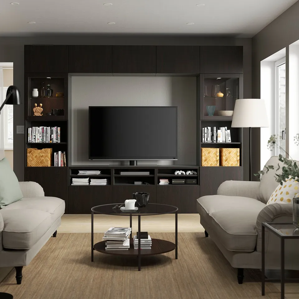 part: BESTÅ TV storage combination/glass doors