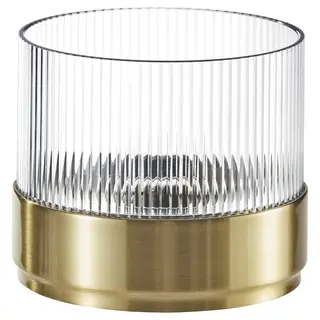 SNÖRPTRÅD LED table decoration, battery-operated brass-colour, Height 8 cm