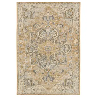 JÄRNVÄG rug, low pile, ornament pattern beige/dark beige, 200x300 cm