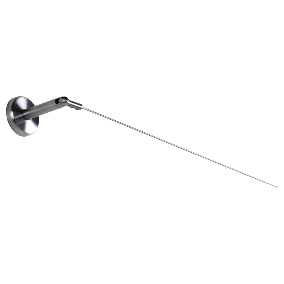 DIGNITET wall-mounted curtain set in stainless steel. Modern, adjustable design for various uses, including bathrooms.