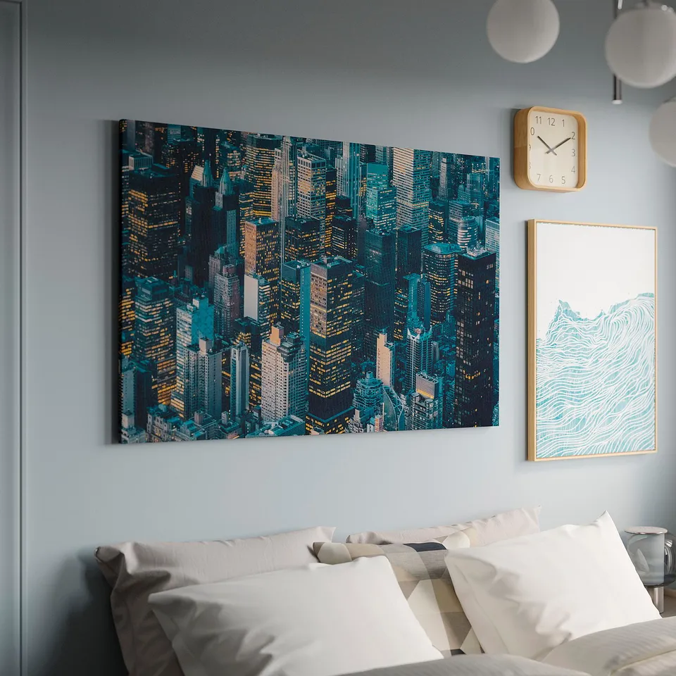 PJÄTTERYD Picture, big city, 118x78 cm