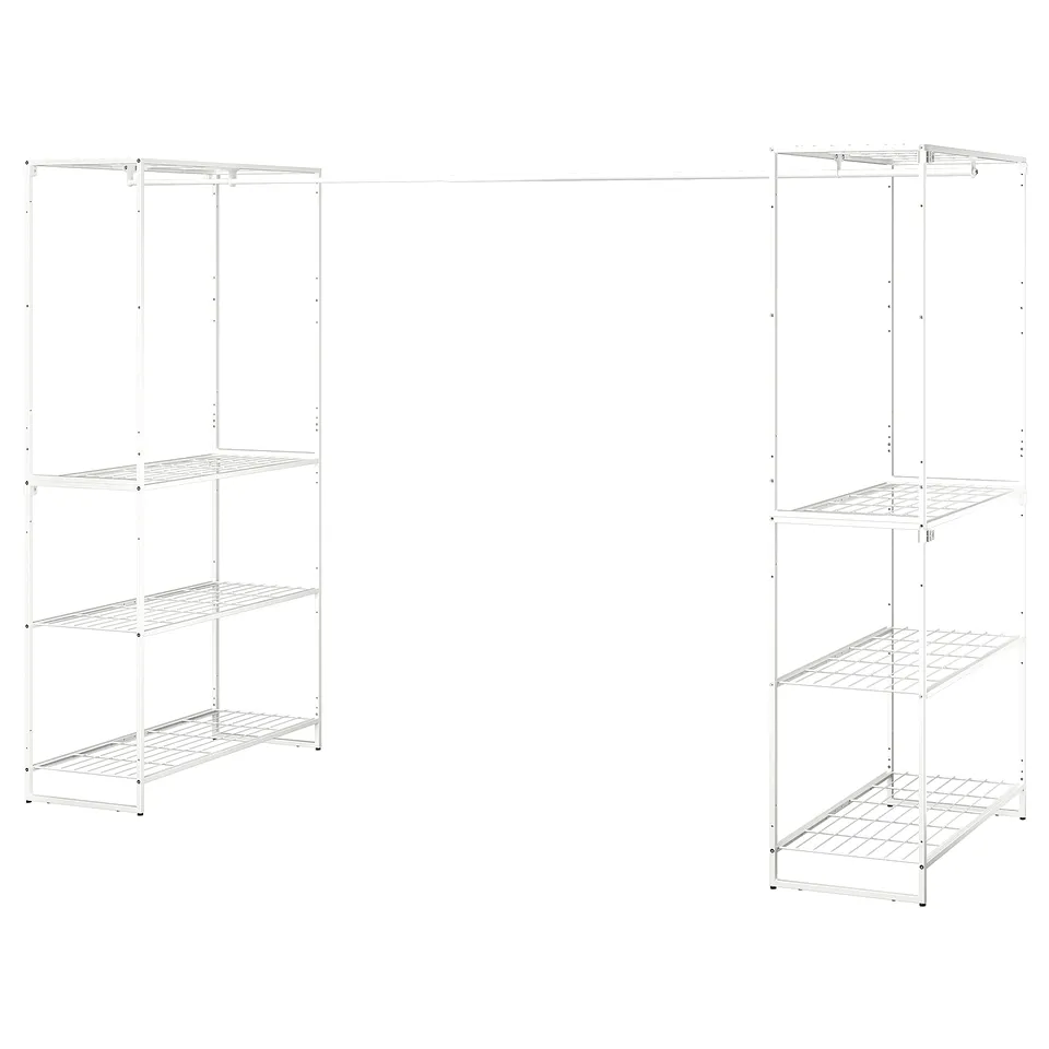 JOSTEIN steel storage shelves, wire shelves, hanging rod, indoor/outdoor.