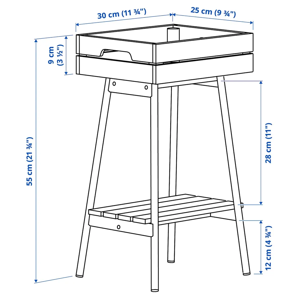 Illustration with measurements for the product: VANILJSTÅNG.