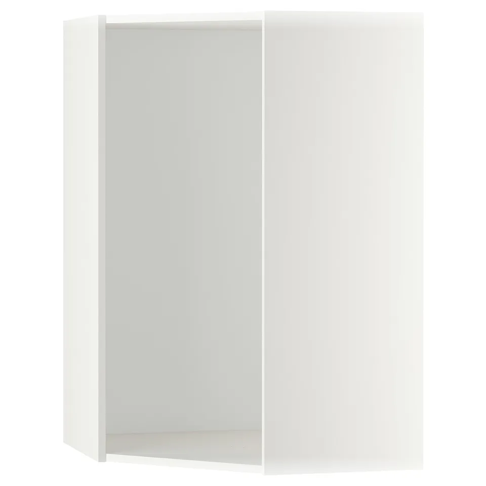 METOD white kitchen cabinet, rectangular, with adjustable hinges and melamine finish.