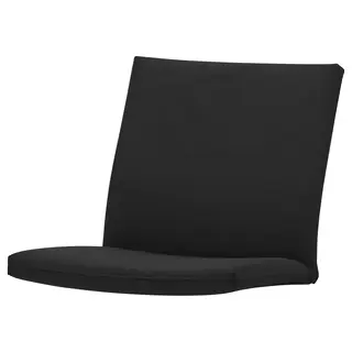 POÄNG armchair cushion with low back, Vissle black, Length 112 x Width 56 cm