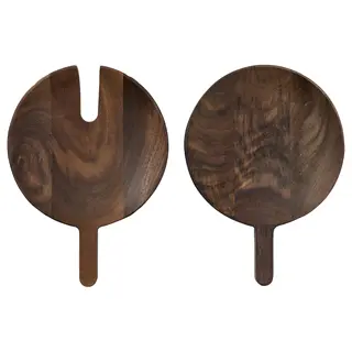 OLIVTRAST 2-piece serving set, walnut, Length 16 cm
