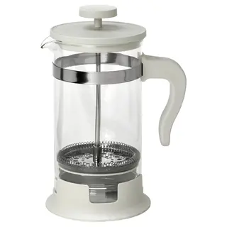 UPPHETTA coffee/tea maker, glass/stainless steel off-white, 1 l