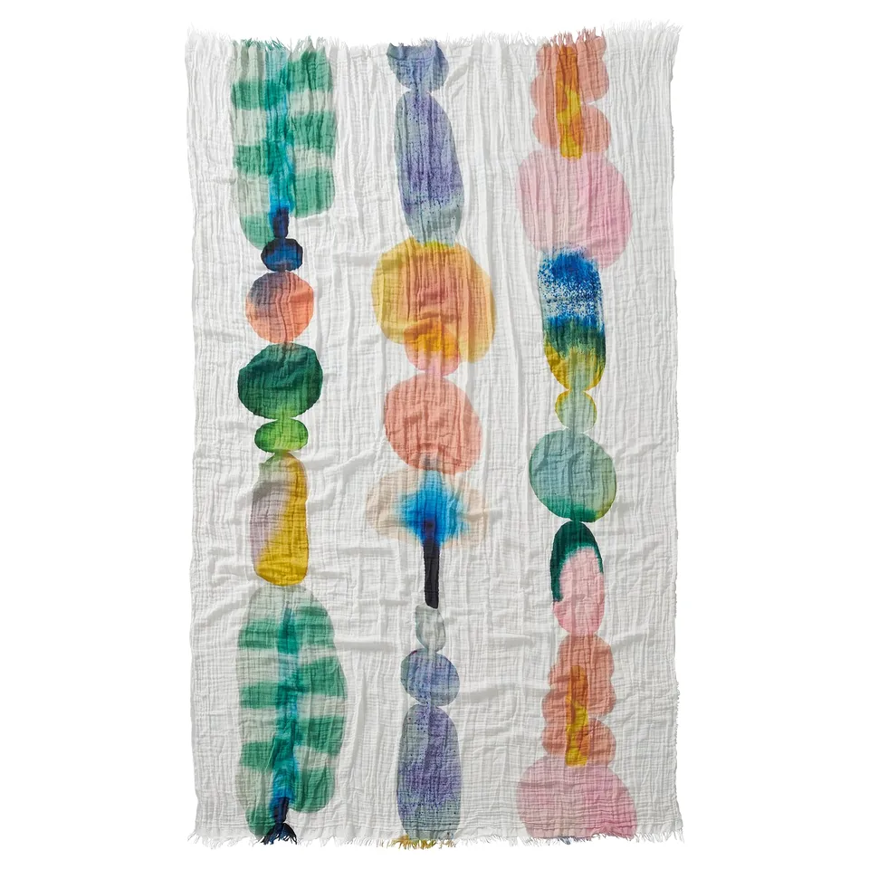 IKEA PS 2026 Throw, white/multicolour, 150x200 cm
