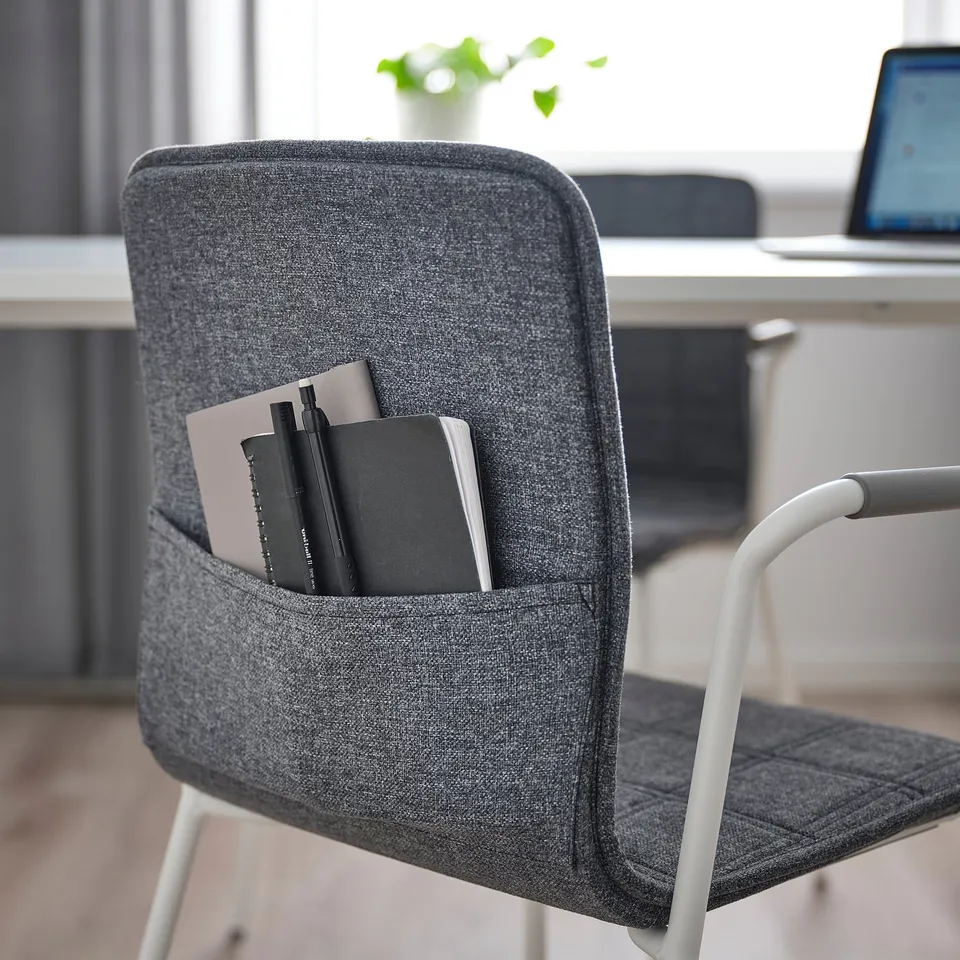 LÄKTARE Conference chair, medium grey/white