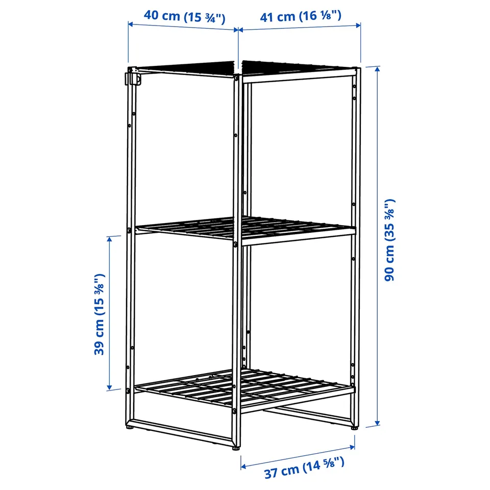 Illustration with measurements for the product: JOSTEIN.