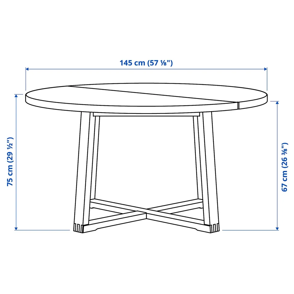 part: MÖRBYLÅNGA / GRÖNSTA table and 4 chairs with armrests