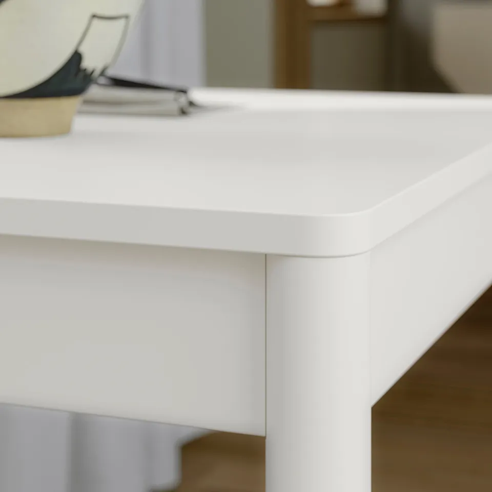 TONSTAD / TONSTAD Table and 2 chairs, off-white/off-white Fridtuna light beige, 80/120x70 cm
