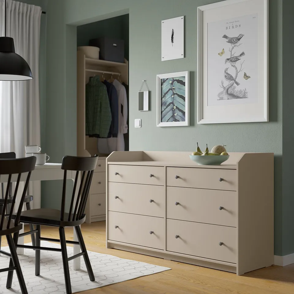 part: HAUGA chest of 6 drawers