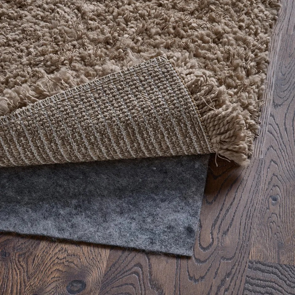 VOLLERSLEV Rug, high pile, beige, 133x195 cm