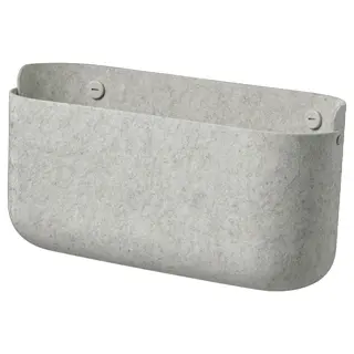 SKÅDIS storage basket, grey, Height 17 x Length 34.5 x Width 11.6 cm
