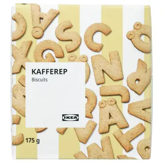 KAFFEREP biscuits, letter-shaped, 175 g