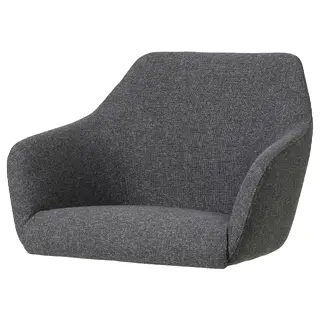 TOSSBERG seat shell, Gunnared dark grey, Width 60.0 x Depth 53 x Height 43 cm