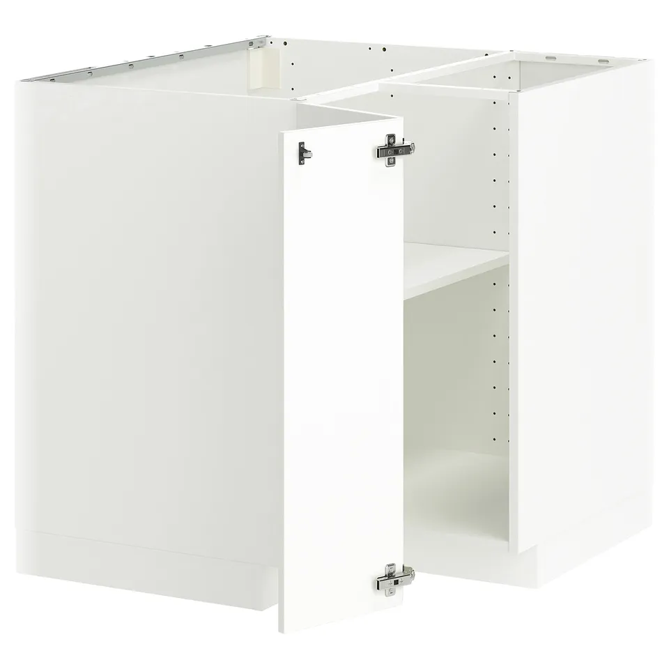 METOD white kitchen cabinet set, square, fiberboard, clean design.