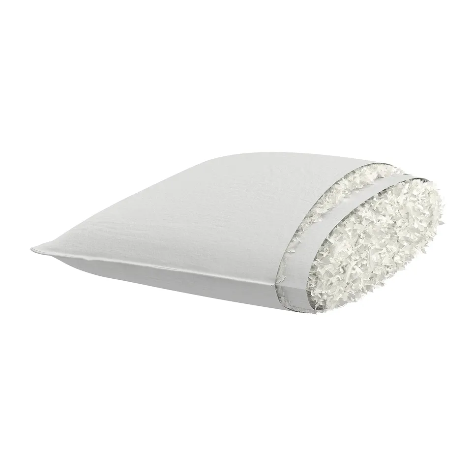 A white GULKAVLE pillow with a soft, textured design and feather-down filling.